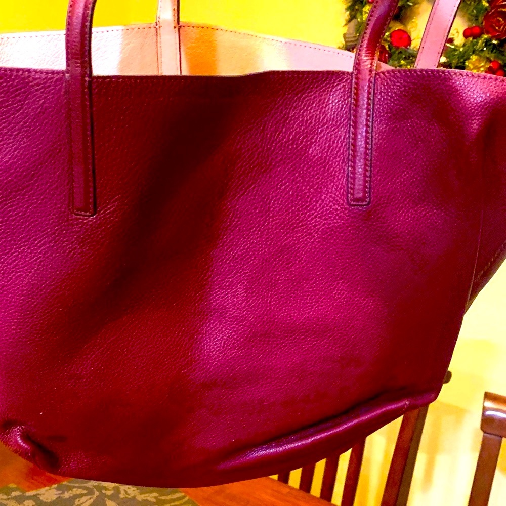 Reversible both sides nude and Elegant Burgundy authentic  Michael Kors Tote Bag
